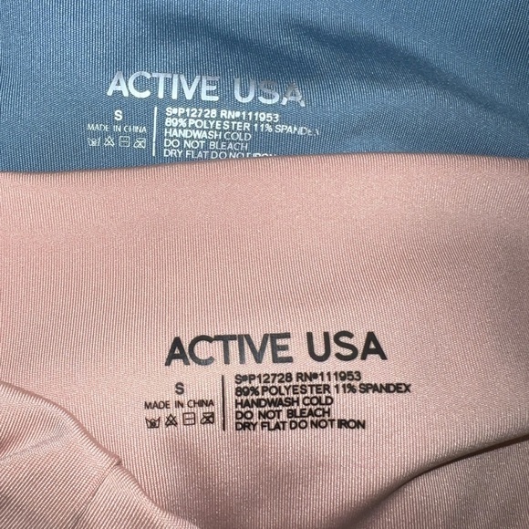 Lot Of 4 ATHLETA 2 Active USA Old Navy Size S Leggings Work Out Pink Blue Maroon - Picture 8 of 9